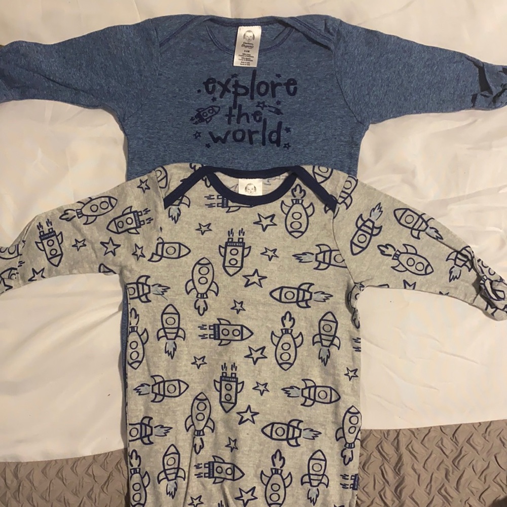 Two long sleeve nightgowns.